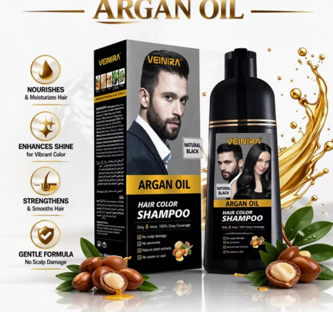 Hair Color Dye Black Brown Hair Shampoo Manufacturer with No Ammonia No Stain Skin Veinira