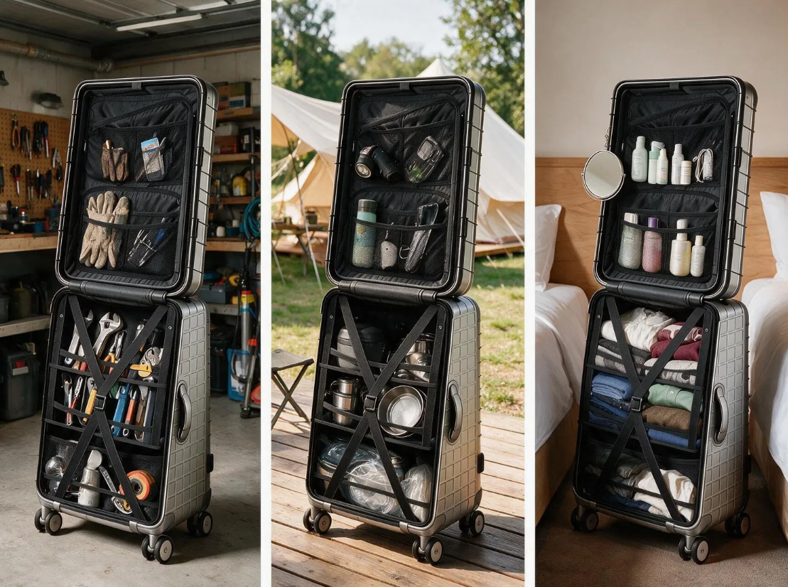 Custom Top-Flip Zipper Upright Trolley Bag Joint R&D OEM/ODM Valise Trunk Women PC Luggage Carry on Suitcase Movable Wardrobe quality 3