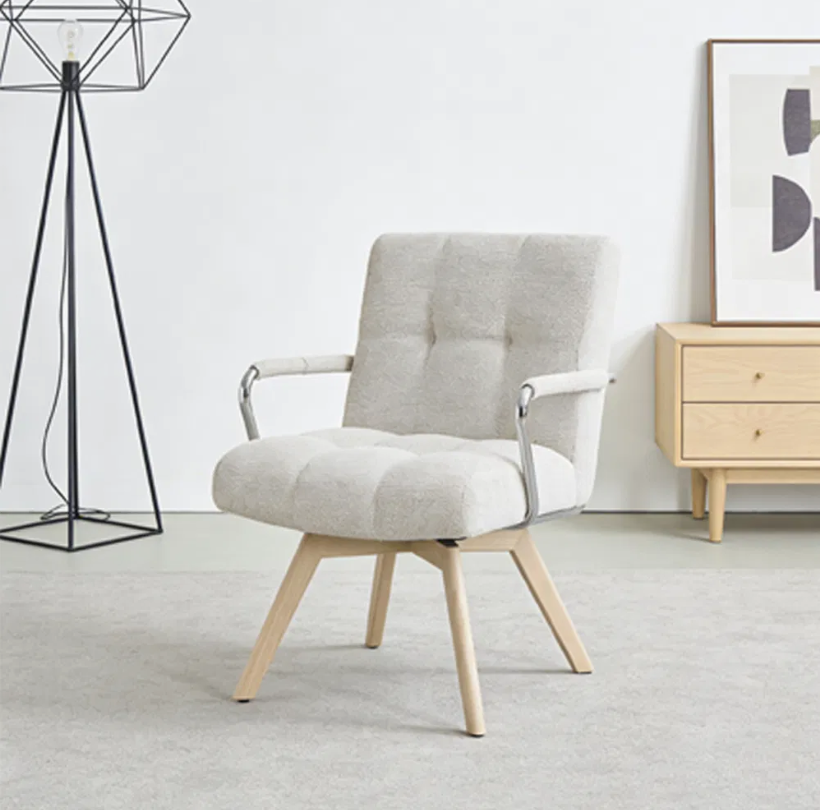 European Style Woody Dining Chair Living Room Sofa Chair Dining Furniture DC25058 thumbnail 3
