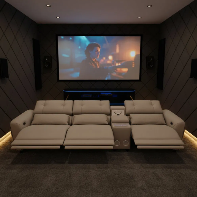 Electric Recliner Sofa Multifunctional Power Sofa with Adjustable Backrest USB Charging Sofa for Home Theater Furniture