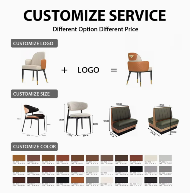 J2s Modern Luxury Commercial Restaurant Furniture Black Leather Restaurant Chair with Brushed Gold Stainless Steel Legs