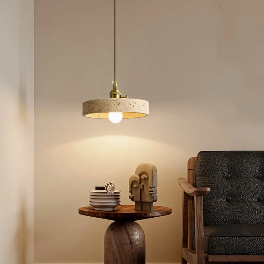 Modern Home Decor Stone Style LED Lighting Travertine Design Decorative Classic Living Room Bedroom Dining Room Pendant Lamp (ZY-HDS001) thumbnail 3