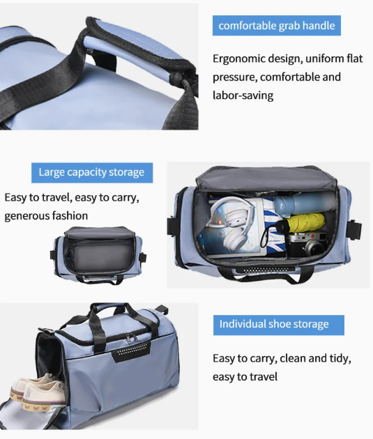 Fitness Large Gym Bags for Women Custom Waterproof Duffle Luggage Bag Trolley for Travel