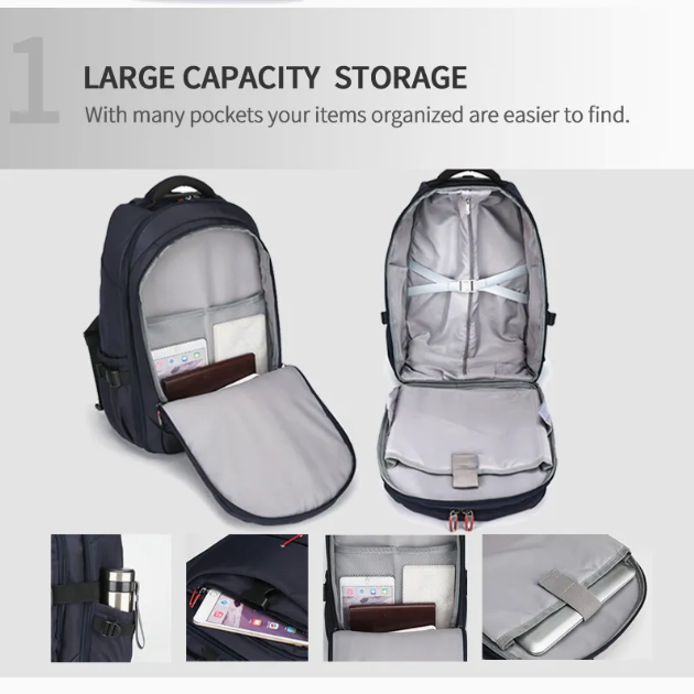 Travel Luggage Wheeled Laptop Backpack for Adult Waterproof Custom Backpacks with Trolley