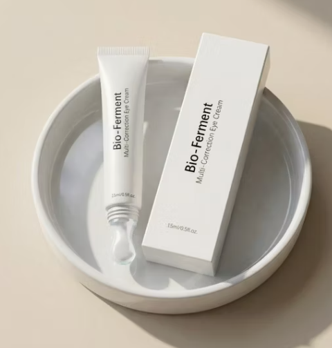 Bio-fermented multi-effect repair eye cream for fine lines, specially designed to repair the eye area after sun exposure.