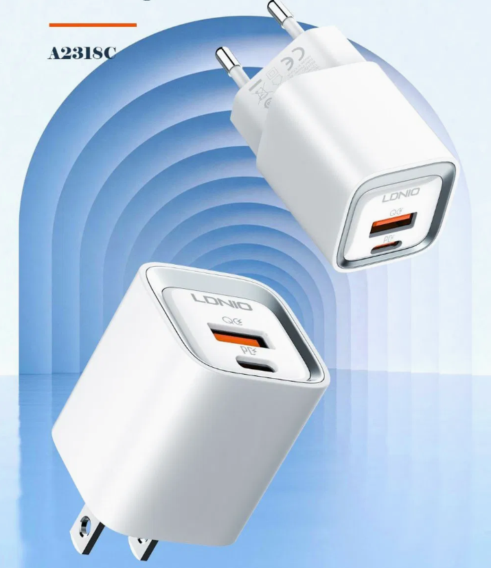 Ldnio A2318c 20W Fast Charging USB-C Dual Port Power Phone Charger thumbnail 3