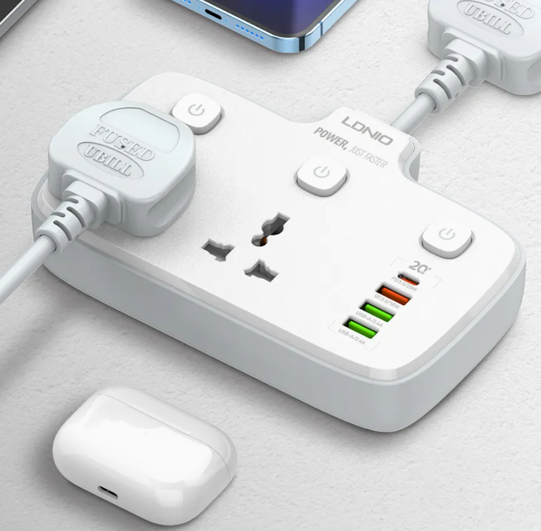Ldnio Sc2413 Dual Outlet Extension Socket with QC3.0 Fast Charging Technology thumbnail 4