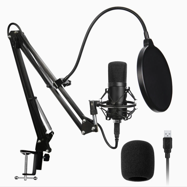 Podcast & Youtube USB Audio Microphone, Podcast Streaming Microphone, Condenser Microphone, Gaming USB Condenser Microphone, Streamer USB Microphone Kit thumbnail 4