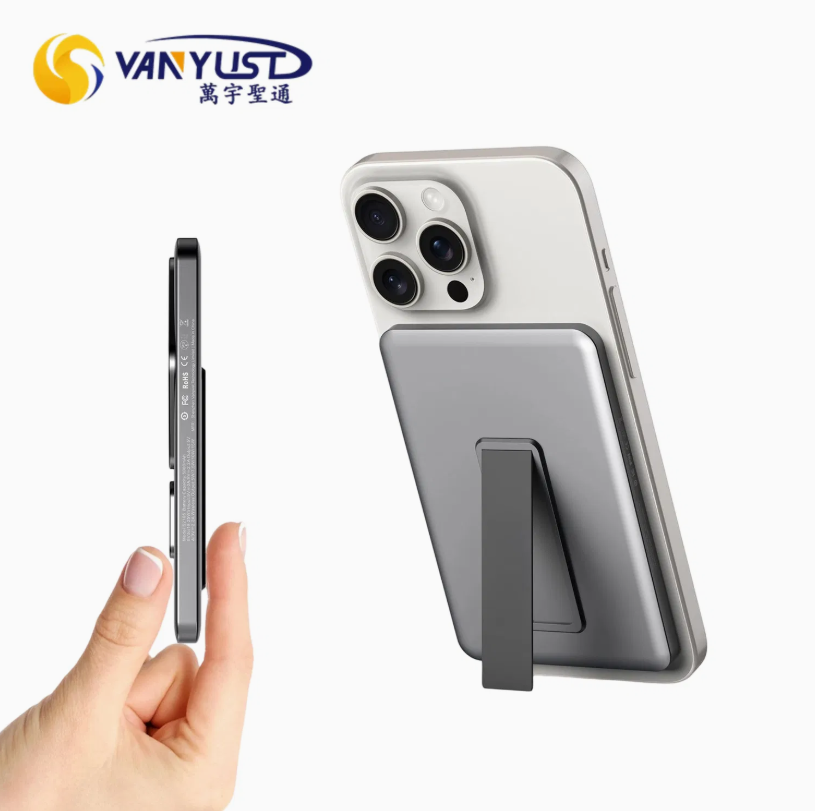 Slim Pd Fast Charging 5000mAh Foldable Magnetic Wireless Charger Stand Power Bank with CCC 3c Certification