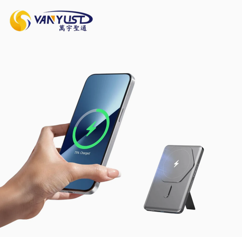 Slim Pd Fast Charging 5000mAh Foldable Magnetic Wireless Charger Stand Power Bank with CCC 3c Certification thumbnail 2