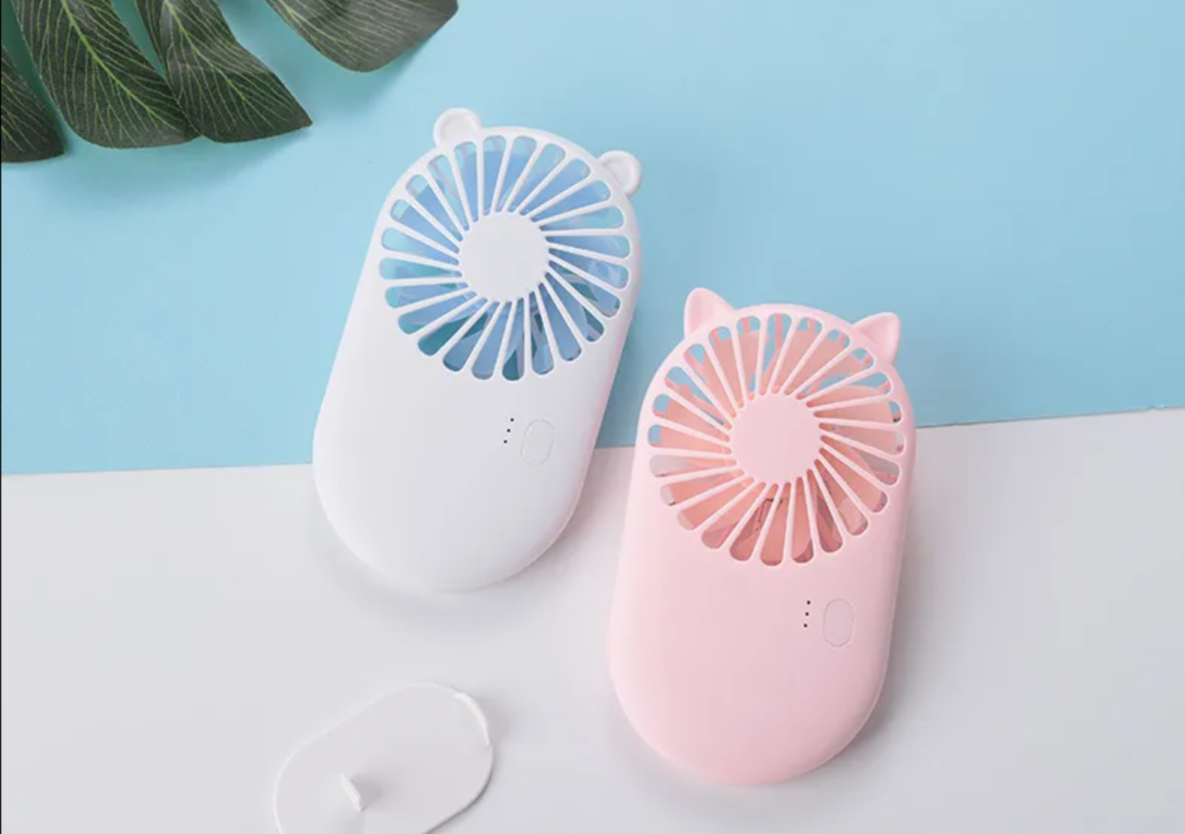 Custom Rechargeable Holder USB Hand Air Conditioner Pocket Battery Portable Mini Fan thumbnail 3