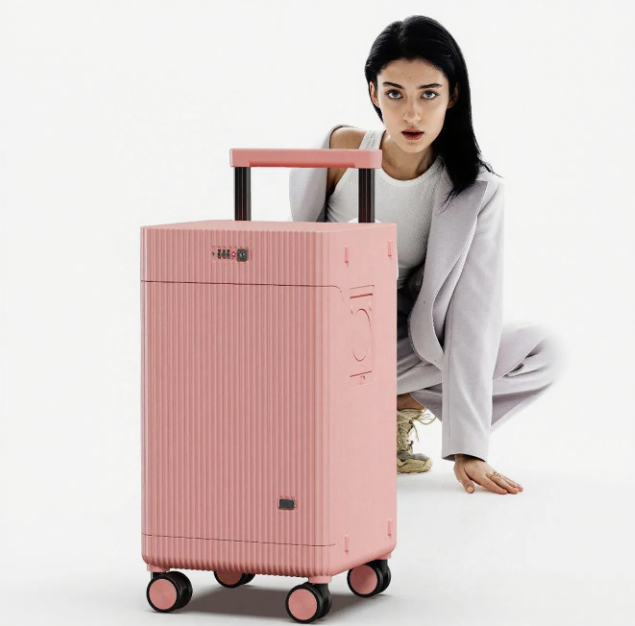 High-Strength Polycarbonate One-Piece Injection Molded Design Easy-Access Dual Compartments Quiet Spinner Wheels PC Luggage thumbnail 2