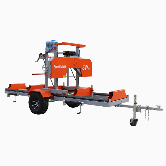 Sawmill World Wood Working Machine Horizontal Band Saw Portable Band Sawmill