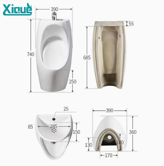China Professional Modern Ceramic Wall-Mounted Sanitary Ware Wc Toilet Urinal for Men thumbnail 3